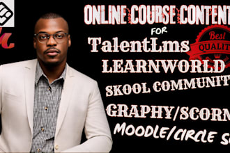do online course content for graphy, mighty network, skool community, circle so