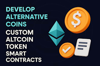 develop alternative coins custom altcoin token smart contracts alternative token