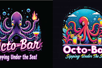 create colorful mascot octopus logo within 24 hours