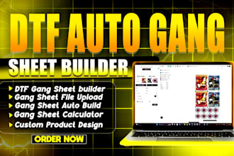 design your professional dtf printing website with a gang sheet builder