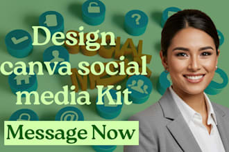 design a clean, modern canva media kit for influencers or businesses