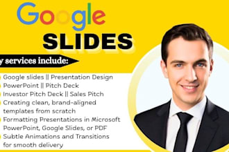 design modern google slides for webinars, training, or elearning