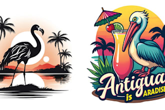 make amazing t shirt summer ostrich logo