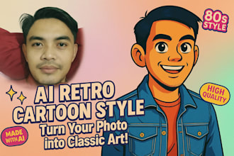 turn your photo into a unique retro cartoon style portrait with ai