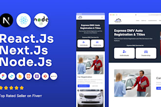 develop web app in react js, next js, nodejs, firebase, vercal