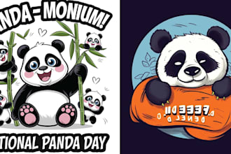 design animal esports mascot panda logo