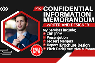 create offering and confidential information memorandum pitch deck teaser report