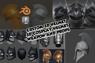 design a custom 3d cosplay helmet or wearable mask for 3d printing