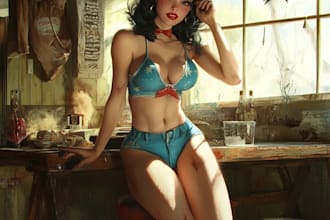 draw a pin up girl and pin up girl illustration
