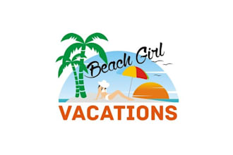 design outstanding eye catching beach escape logo