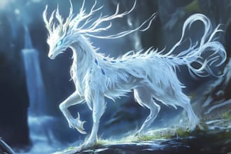 draw fantasy creature art in anime style