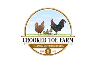 design eye catching crooked toe farm logo