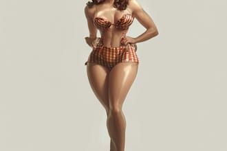draw a pin up girl and pin up girl illustration