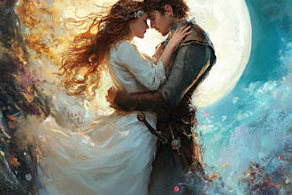 do stunning romance book cover or adult book cover