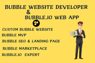build bubble web app bubble io mvp, or build bubble website, bubble marketplace