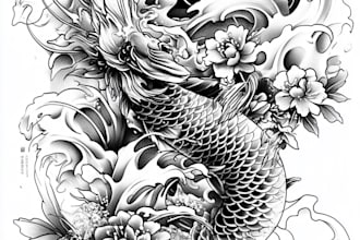 design a japanese hannya mask tattoo for you