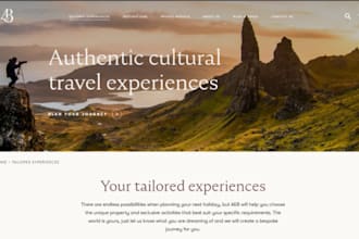 wix wordpress squarespace travel website travel agency vacation booking website
