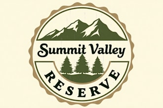 do mountain hill summit valley reserve vintage logo 1 day