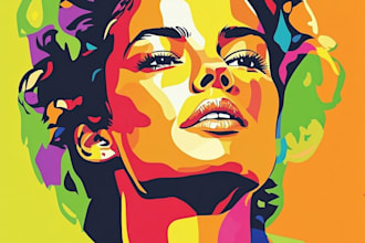 produce a stunning wpap pop art portrait