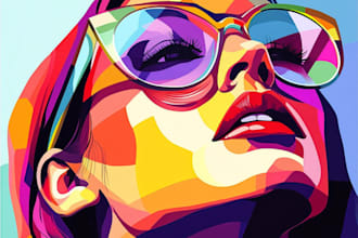 design a stunning portrait with wpap pop art