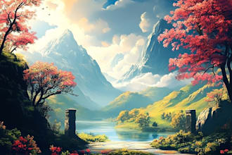 fantasy landscape art concept lost civilizations