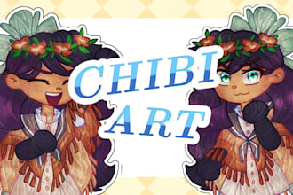 make you cute chibi art for pfp, gifts, stickers, etc