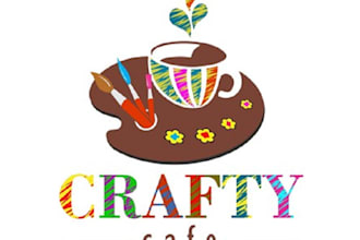 design impressive unique cafe meets craft logo