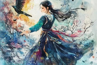 paint a custom watercolor insect or animal illustration