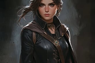 draw a fantasy dnd character art and dnd character