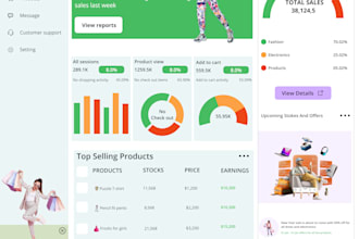 design a modern and responsive dashboard UI for web or mobile app