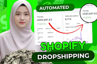 create automated shopify , dropshipping store or shopify website shopify store