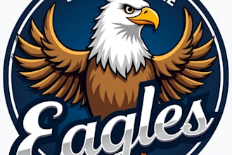 design high quality esport eagle mascot logo with my fastest delivery