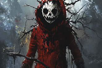 draw horror book cover fantasy charecter illustration
