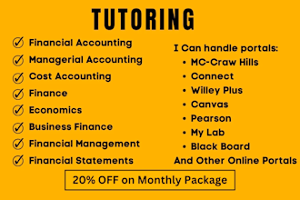 do financial cost managerial accounting finance economics excel projects