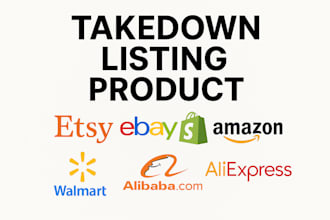 take down delete remove infringement product and ecomm brands ebay,etsy,shopify
