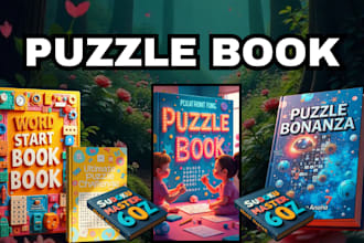 do amazon children book layout, word search crossword puzzle activity book cover