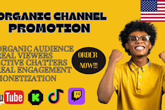 do organic twitch and kick promotion to bring live viewers and followers