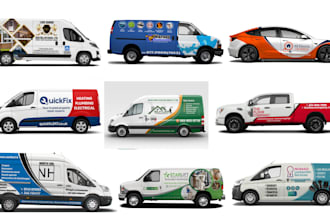 do unique van wrap, car wrap, truck wrap, box trailer wrap design