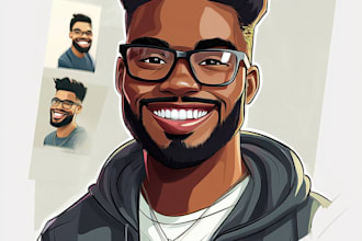 create cartoon caricature headshot avatar from photo