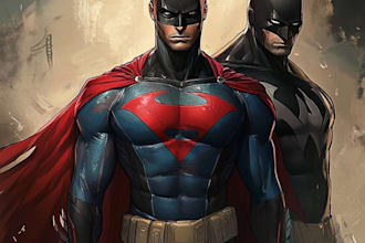 draw your superhero character in comic style