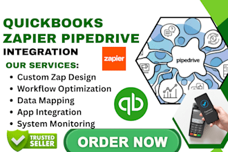integrate quickbook to pipedrive usingzapier for real estate workflow automation