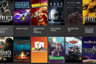make steam capsule game banner character design marketing banner illustration