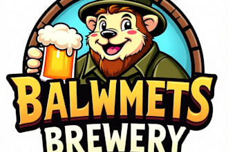 design high quality mascot brewery logo with fastest delivery