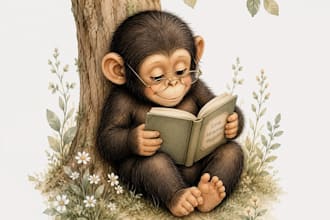 watercolor children storybook illustration