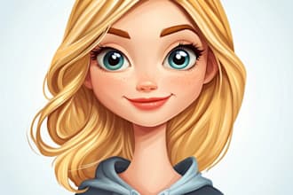 do cartoon character caricature mascot logo portrait avater