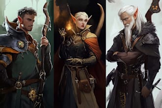 draw a fantasy character portrait for you