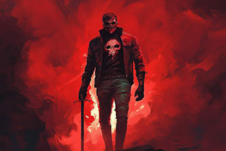 make fantasy horror book cover illustration art