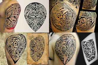 design a polynesian maori tribal tattoo