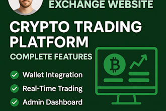build crypto exchange website platform with complete features