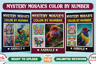 custom color by number mystery mosaic pages